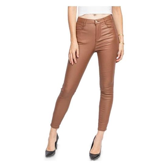 Skinny simili cuir femme hot sale