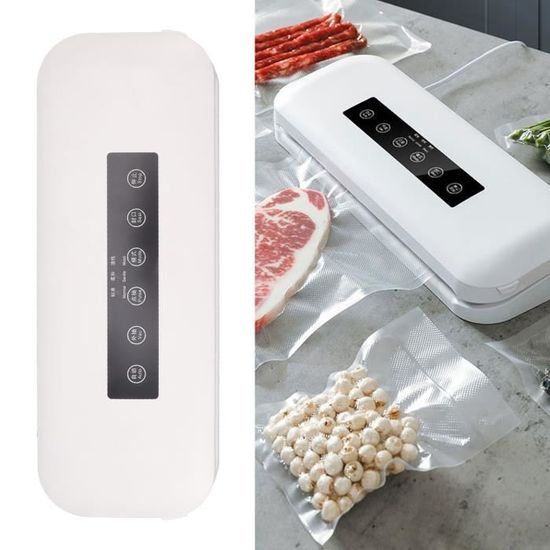 Machine Sous Vide Manuelle Rechargeable - Kit Avec 10 Sacs Réutilisables Pour Conservation Aliments - 8