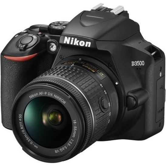 Appareil photo reflex Nikon D3500 AF-P DX 18-55VR+AF-P 70-300VR - 24,2 Mp CMOS DX - Full HD - Snapbridge - Noir