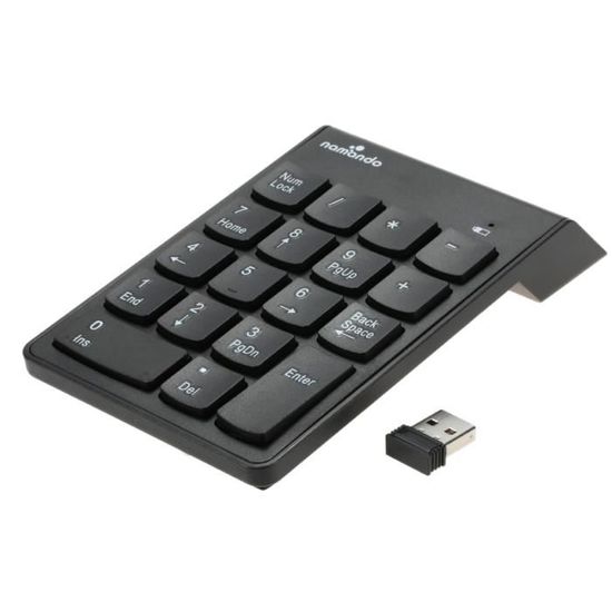 Pavé Numérique Sans Fil 2,4 GHz - 18 Touches Rondes, Design Rétro Couleur Thé Au Lait | Pour Comptabilité, Excel - 6
