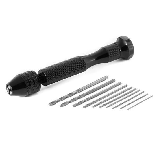 Petite Foreuse de Main en Aluminium avec Mandrin sans Clé + 10pcs ...