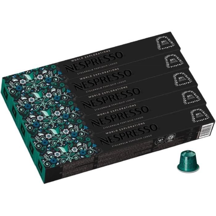 Stockholm Fortissio Lungo Coffee 50 capsules dosettes 5 manches longue expiration Cdiscount Au