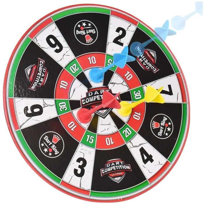 Jeu de Fléchettes - KCVV - Enfant - 70cm Cible - 1 Arc et 6 Balles - 3