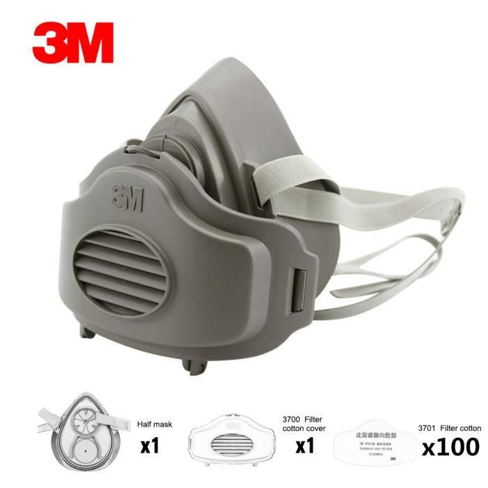 3M 3200 Respirateur avec 100 filtres Masque anti-poussière demi-visage  Sécurité de protection Anti poussière Anti Vapeurs Organiques - Cdiscount  Bricolage