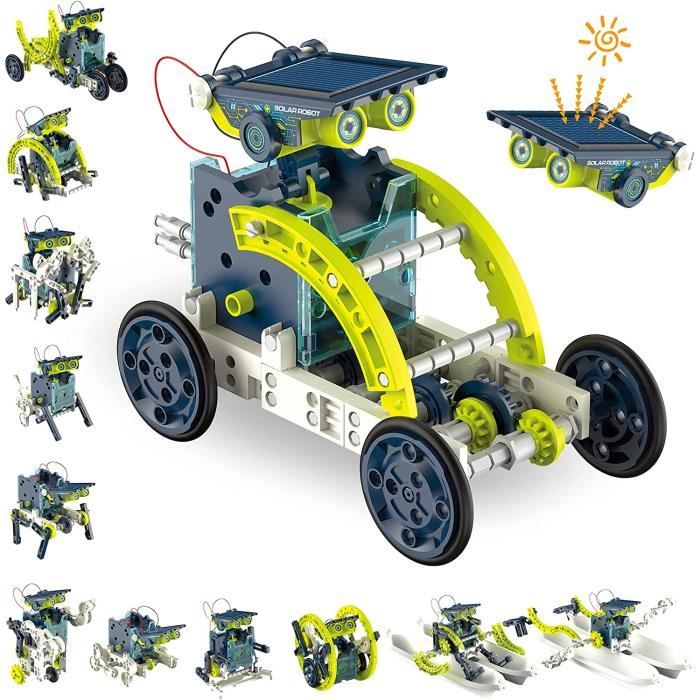 ACELIFE Kit de Construction éducatifs 12 en 1 Robot Solaire DIY Assemblage Expérience - jouets éducatifs Cadeaux pour 6 ans et +