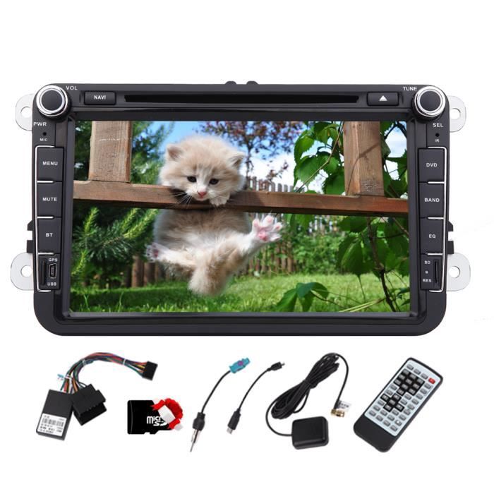 EINCAR 8 pouces autoradio stéréo CD DVD pour VW GOLF POLO JETTA PASSAT TIGUAN TOURAN GPS télécommande pour iPod