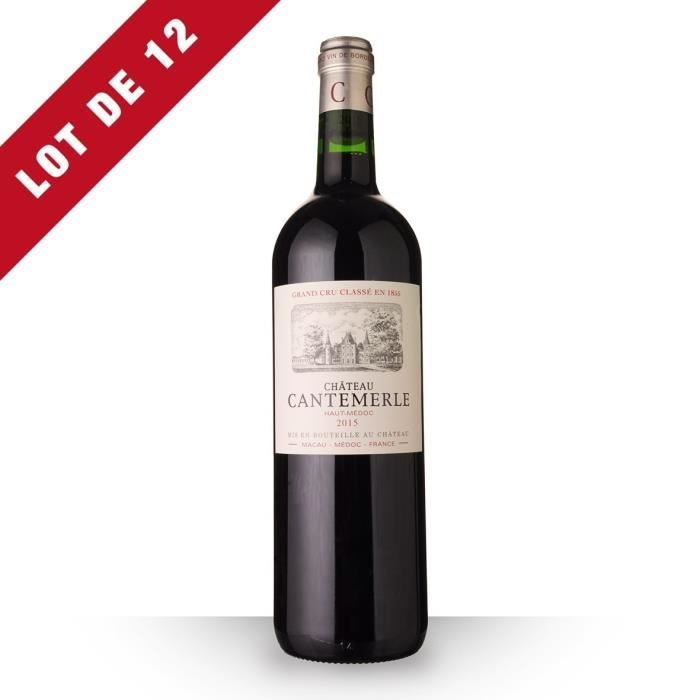 Lot de 12 - Château Cantemerle 2015 AOC Haut-Médoc - 12x75cl - Vin Rouge