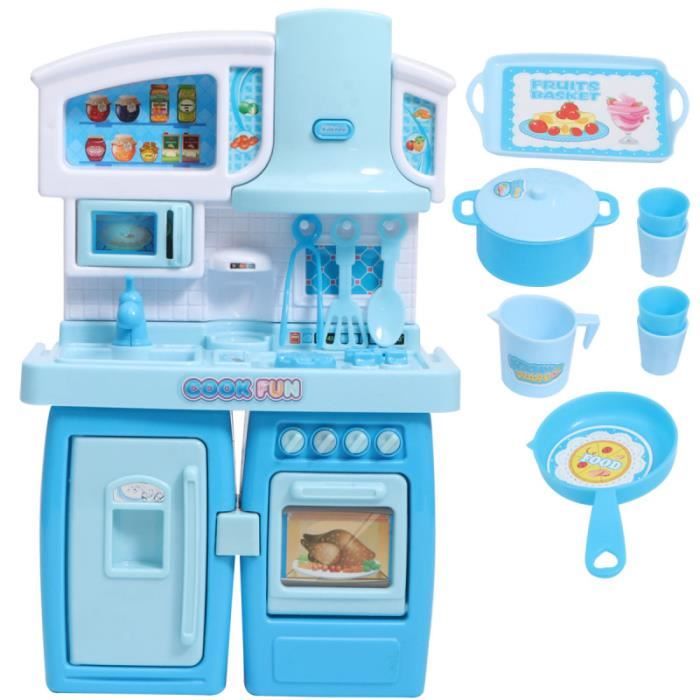 Set de jouets de cuisine Simulation pour enfants (Bleu) --- Lamerater DINETTE - CUISINE
