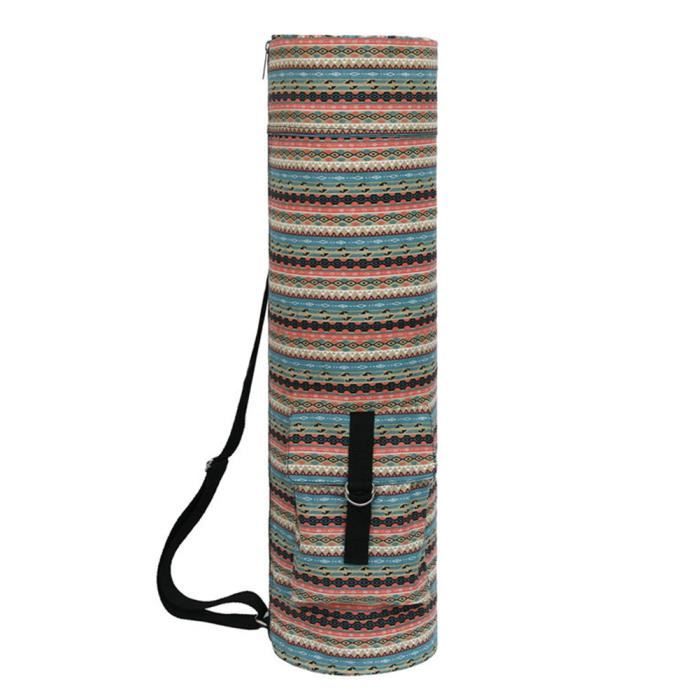 Tapis de yoga Sac de yoga écharpe porte-outil de remise en forme Sac cylindre ethnique style3
