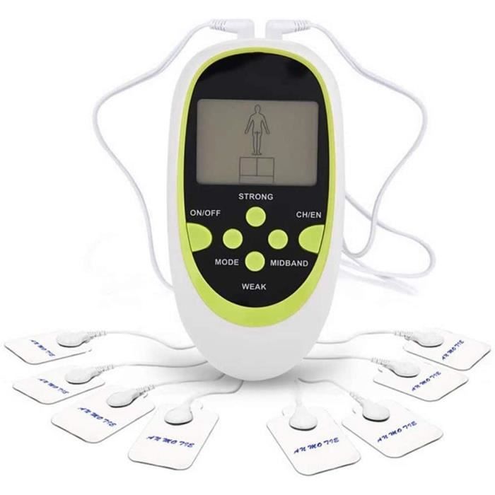 Pratique Électrostimulateur TENS Anti Douleur Massage Electrode 8 pour Le Dos Le Traitement du Cou Le Stress sciatique et Les 456