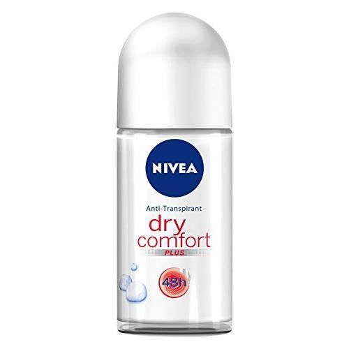 Nivea Deo Dry Comfort Plus Roll-On, Antitranspirant, 3er Pack 3 x 50 ml