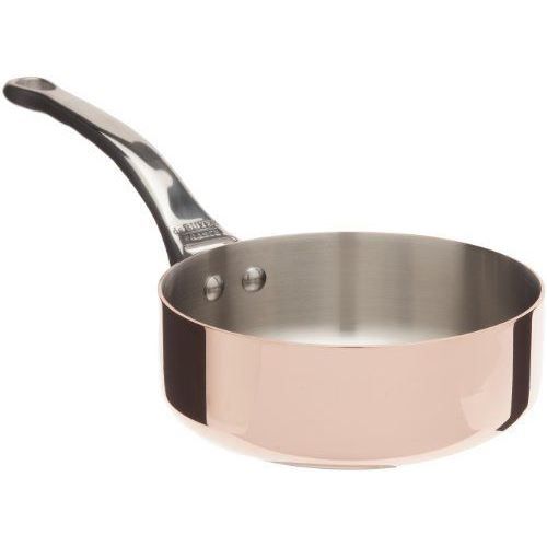 DE BUYER Sauteuse droite cuivre Prima Matera induction - Ø 16 cm - Orange et gris - Tous feux dont induction