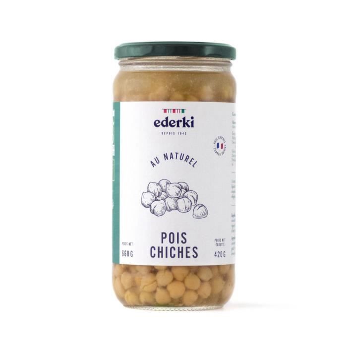 Pois chiches au naturel bio - 660g