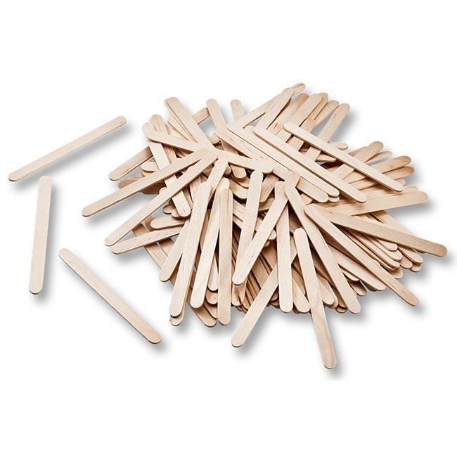 Bâtonnets en bois nature 500 pièces de 114 x 10 x 2mm