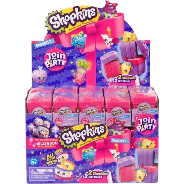 Coffret Shopkins S7 : 2 boîtes cadeaux surprises aille Unique Coloris Unique