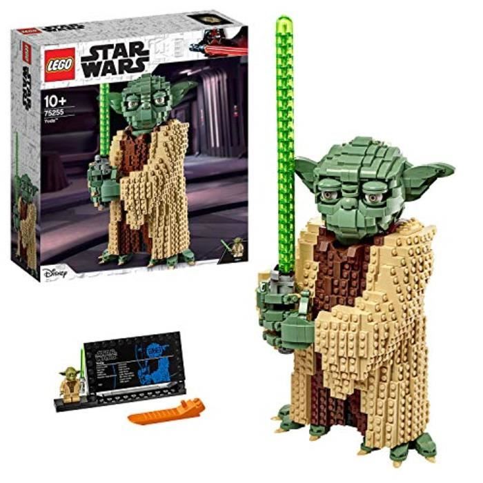 Jeu D'Assemblage JHRXJ 75255 Star Wars Yoda Construction Set, Collectable Model with Display Stand, The Attack of the Clones Collect