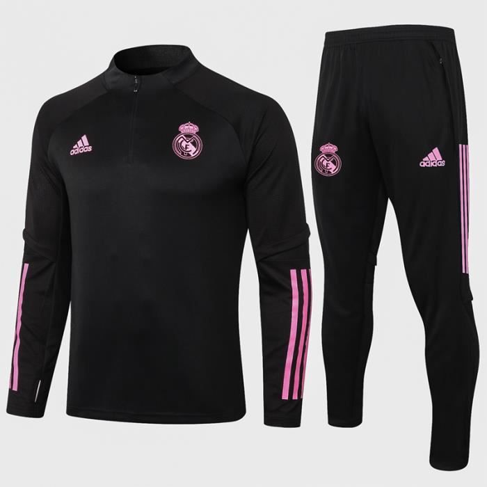 Survêtements Real Madrid 2021 Adidas Maillot Homme Enfants Maillot de Football Nouveau - Noir