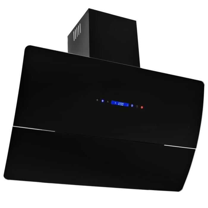 Hotte murale Acier inoxydable 756 m3 - h 90 cm Noir
