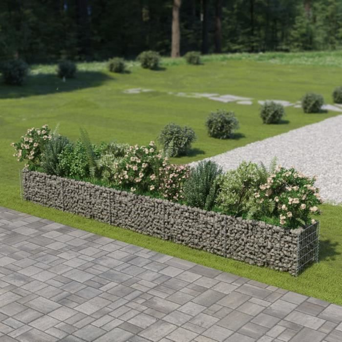 Economique Jardinière à gabion Acier galvanisé 450 x 50 x 50 cm