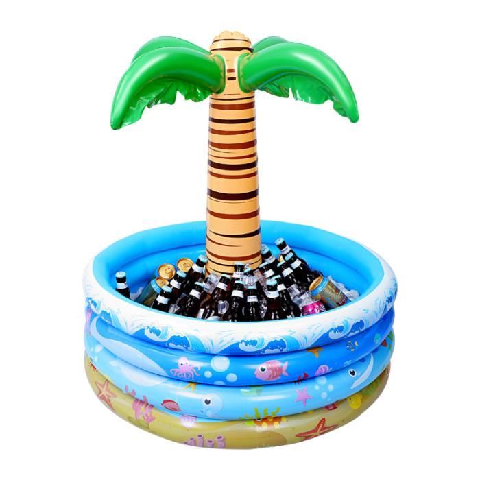 Toyvian 90x95cm Palmier Refroidisseur Gonflable Style Hawaïen Piscine D'eau GLACIERE - SAC ISOTHERME - ACCUMULATEUR DE FROID