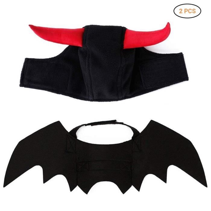 Cat Costume, Costume Bat Ailes Deguisement Halloween Costume Chauve-Souris Chiens, Chats, Halloween （Ailes de Cha
