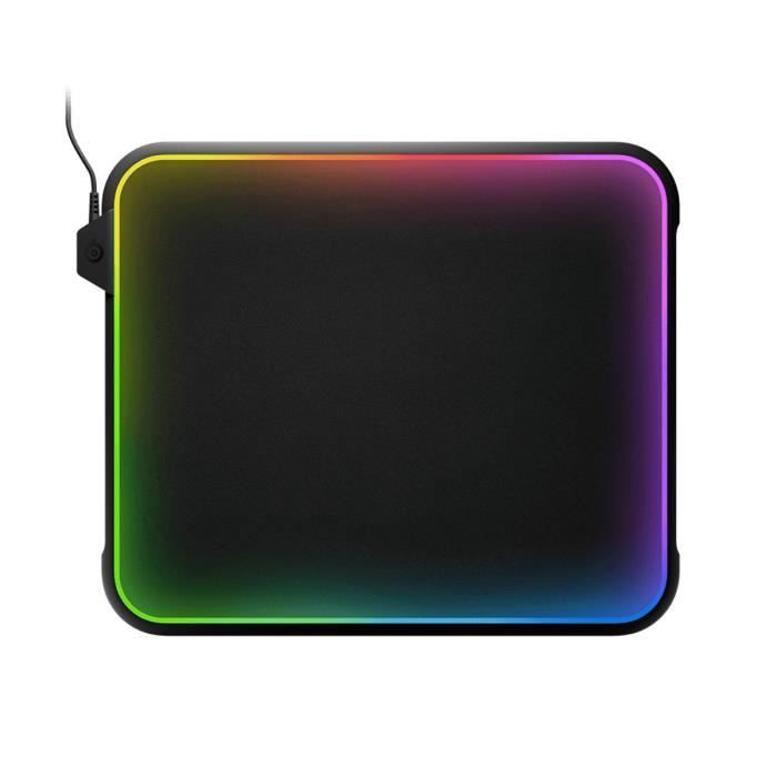 SteelSeries Tapis de souris Gamer QcK Prism - Rétroéclairé RGB - Antidérapant - Noir