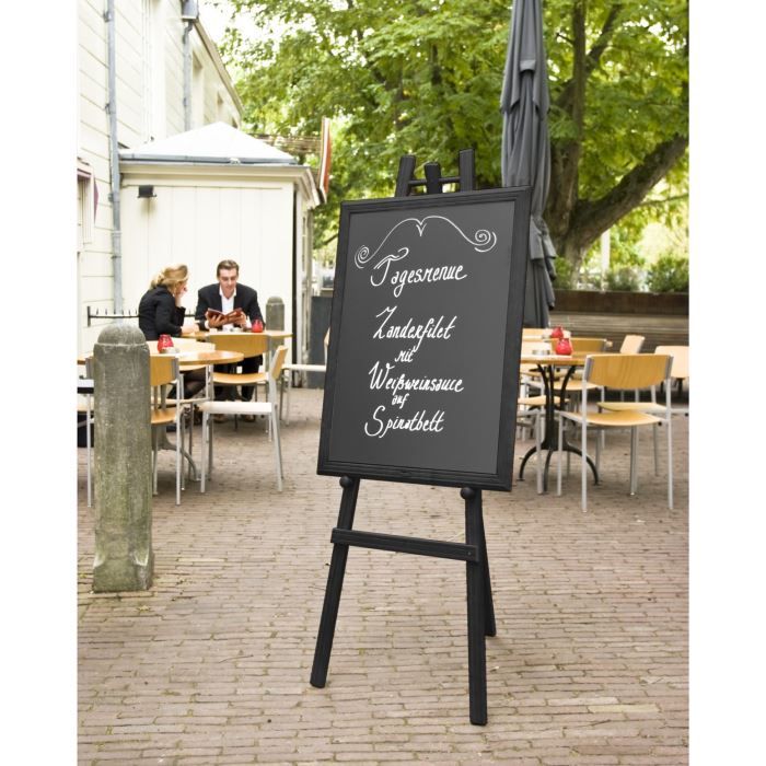 Chevalet en bois dur, coloris black, 165 cm