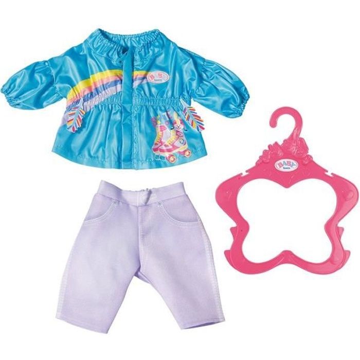 Accessoire pour poupée Zapf Creation 828212-B Baby Born Vêtement de poupée 43 cm Costume de Loisirs turquoise