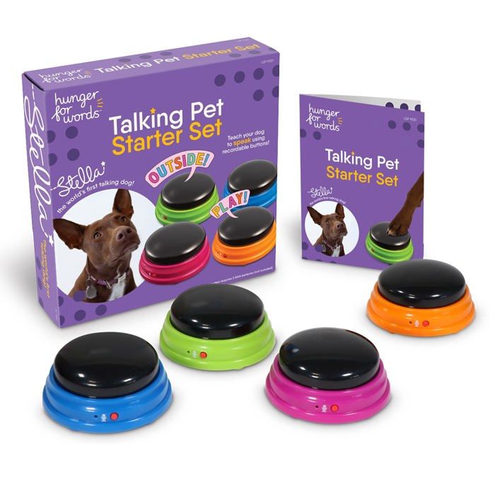 Jouet pour Chien - Learning Resources - LSP9351 - Enregistrement de mots - 4 boutons - Éducatif