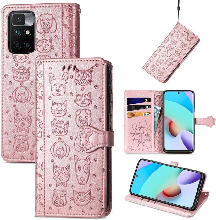 Étui Portefeuille Redmi A5 En Cuir PU - Motif Fleurs Relief, Porte-cartes, Support Intégré | Fermeture Magnétique, Protection 360°