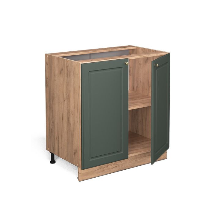 Meuble bas de cuisine Fame-Line 80cm avec étagère PT Chêne Vert Or Campagne/Chêne de force doré Vicco 46445