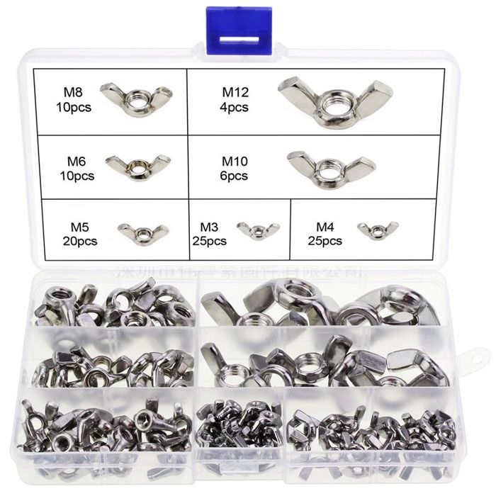 Lot De 100 écrous Freins (à Insert Nylon) En Acier Inoxydable 18-8 - Filetage Pouce, Hexagone Externe