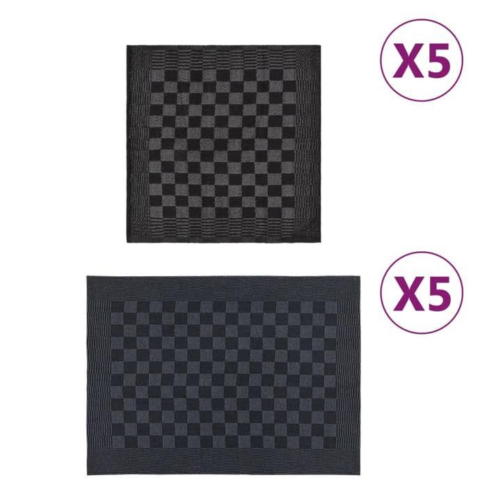 Meilleurs prix pour vidaXL Ensemble de Serviettes 10 pcs, Torchons Absorbants de Séchage, Chiffons de Nettoyage, Essuie-mains de Cuisine Salle 136285