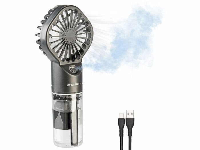 Ventilateur nomade Pearl Rechargeable Brumisateur 4 vitesses 20 ml réservoir