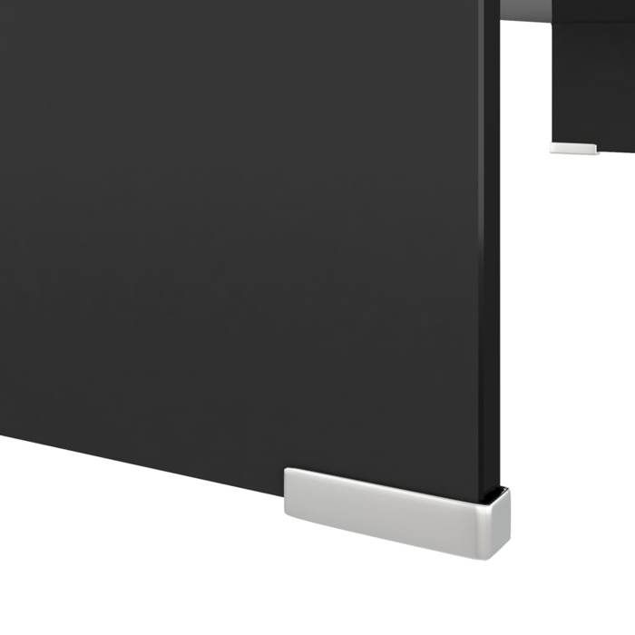 Meuble TV/support pour moniteur/étagère TV GKK desgin pratique 90x30x13 cm verre noir @323