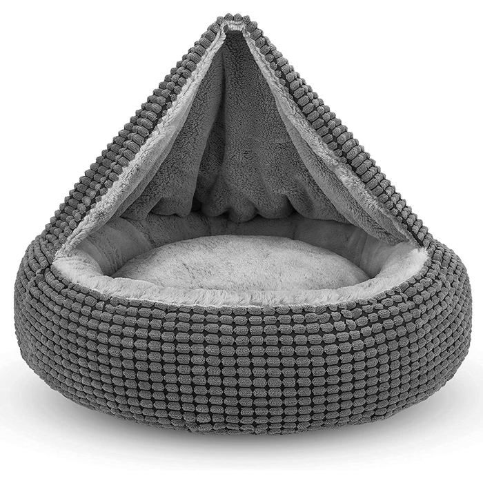 Meilleurs prix pour Panier Chien Petite Taille - Panier Chat Rond avec Couverture - Lit pour Chien Lavable - 59x59x15cm