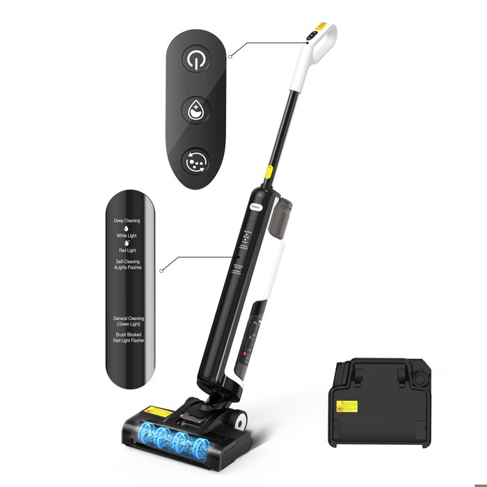 Aspirateur Balai Laveur Sans Fil-2025 Redkey W12 SE3-en-1  Aspirateur
