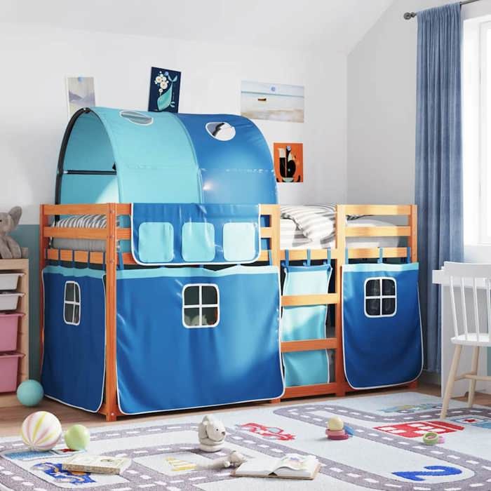 Lit superposé pour enfants - BURKE - 2 PLACES - sans matelas - bois de pin massif LL378