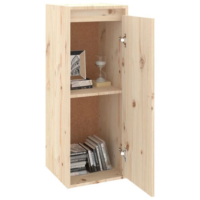 Armoire murale en bois de pin - WIENS - 30x30x80 cm - Bois de pin massif - Brun - Facile à nettoyer