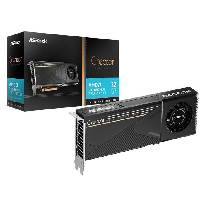 Asrock Radeon AI PRO R9700 Creator AMD GDDR6 - vue 1