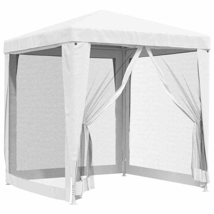 VIDAXL Tente de réception avec 4 parois latérales en maille 2x2m Blanc - (2x2x2.4 m) BONNE2266