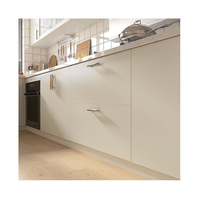 Papier Adhesif pour Meuble Beige Mat Vinyle Adhesif Meuble Cuisine Armoire Plac Imperméable Papier Peint 40 x 200 cm 4 PAPIER PEINT