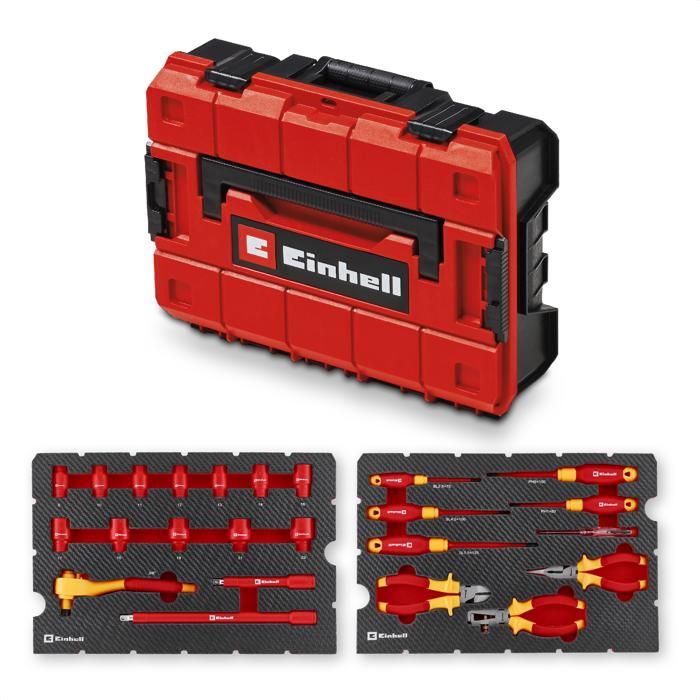 Einhell Set Mallette Outils Électricien E-Case 24 pcs (Certifié IEC 60900 Pinces Tournevis Cliquet Système E-Case) Einhell Set Mallette Outils Électricien E-Case 24 pcs (Certifié IEC 60900 Pinces Tournevis Cliquet Système E-Case)