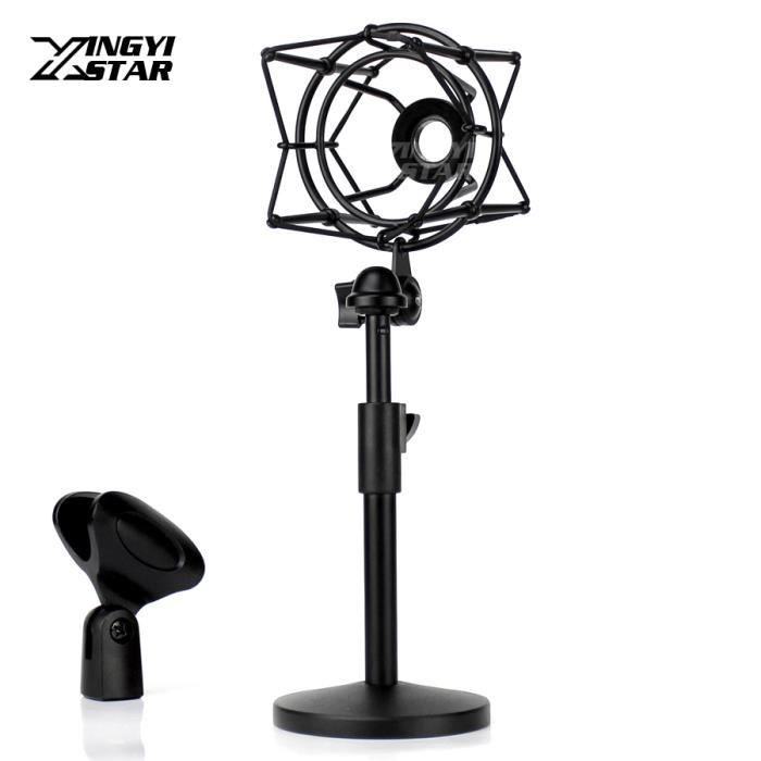 Lot De 4 Protège-microphones En Silicone Anti-chute - Noir, Gris, Bleu - Pour Poignée De 35 à 39 Mm - Antidérapant