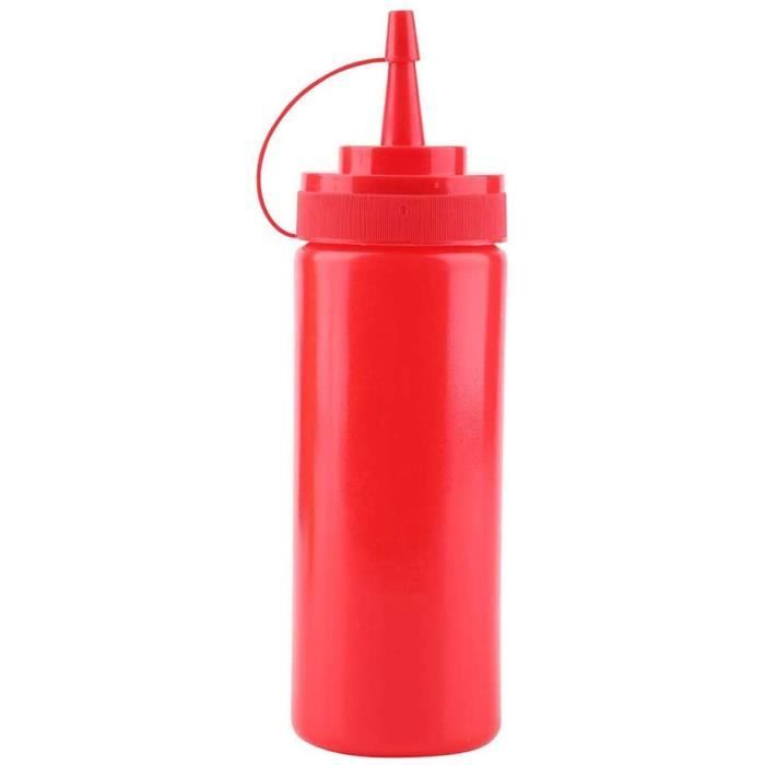 pour ketchup Lot de 2 flacons souples poreux avec graduation sirop peinture 177 ml transparents pour condiments avec couvercles salade sauce huile 