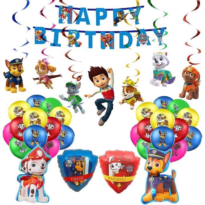 Smileh Decoration Anniversaire Pat Patrouille Ballons De Baudruche Banniere De Joyeux Anniversaire Suspendus Tourbillon Pour En 511 Cdiscount Maison