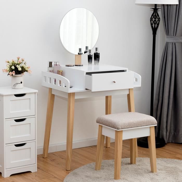 Coiffeuse Moderne Scandinave Table De Maquillage Avec Miroir Et