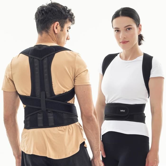 Correctour De Posture Homme Femme. Redresseur De Dos Orthopedique. Ceinture Dorsale Pour Zone Cervicale Et Lombaire. Posture x94 Cdiscount Sport