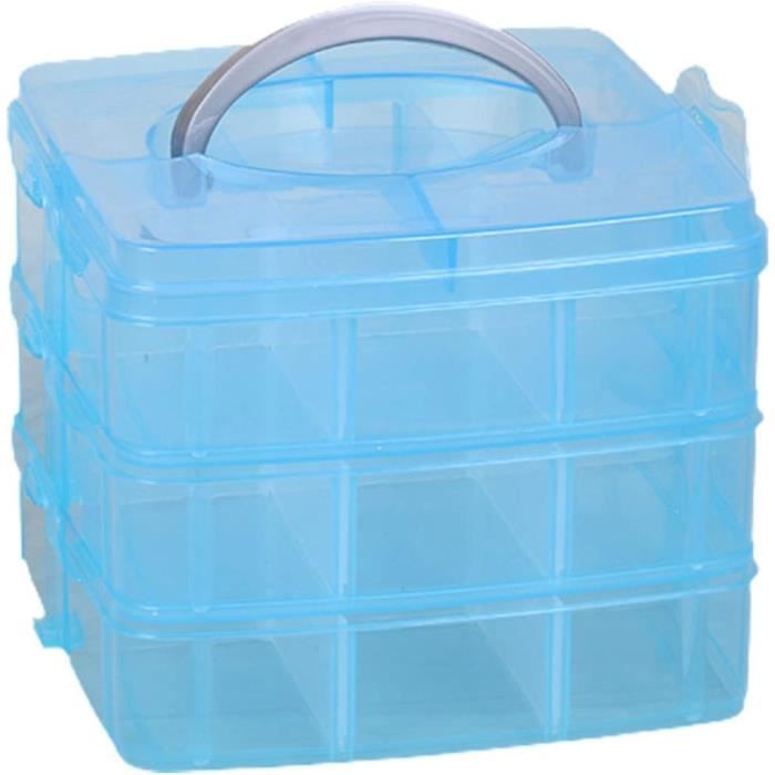Boîte De Rangement Verrouillable - Portable, Empilable - Cadenas à Code 3 Chiffres - 24x13x9 Cm - Pour Voyage, Maison, Camping