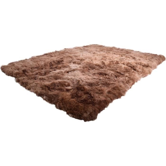 Tapis En Peau De Mouton Union Jack Fait Main 80x120cm - Neuf